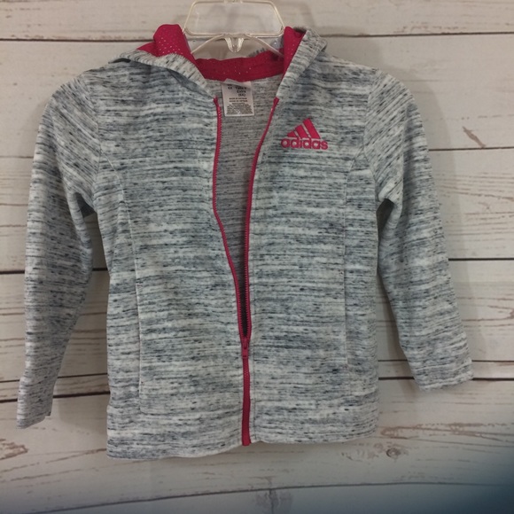 Girls Adidas Zip Up Jacket - Picture 2 of 6